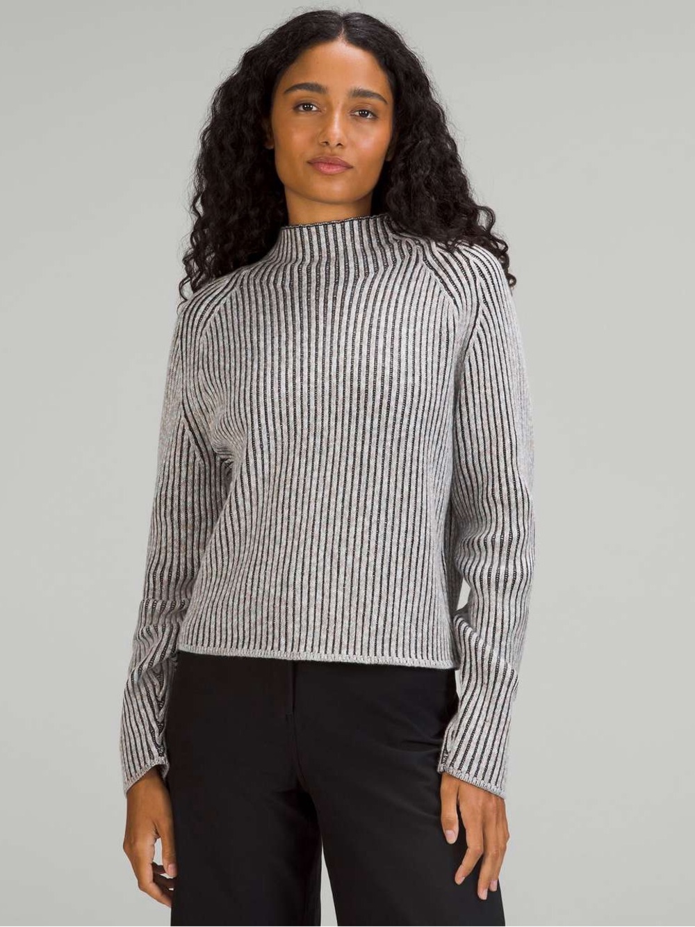 Lululemon Cotton-Cashmere Blend Mock Neck Sweater